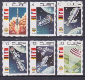 Cuba 2244-49 MNH 1979 Cosmonaut's Day Space Set of 6 Very Fine