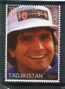 Tajikistan 2001 NELSON PIQUET FORMULA ONE 1 value Perforated Mint (NH)