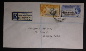 1955 Port Lockroy Falkland Islands Cover To England Dependencies Stamp Issue