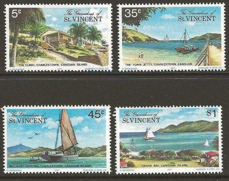 GRENADINES OF ST.VINCENT SG106/9 1977 CANOUAN ISLAND MNH