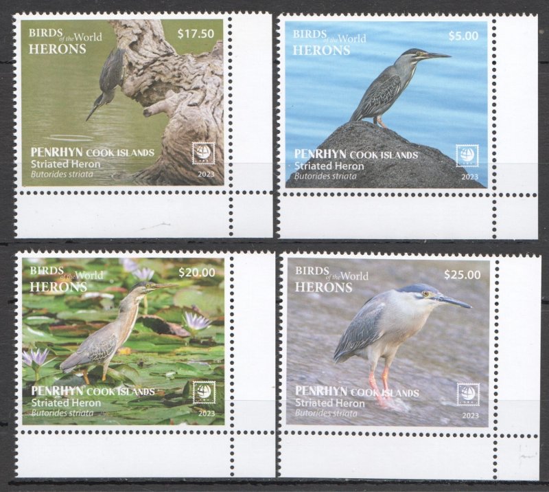 Ft373 ! New 2023 Penrhyn Herons Birds Fauna 1Set Mnh