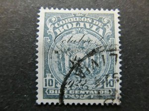 1927 A4P31F72 Bolivia Optd 10c Used-