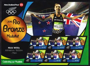 New Zealand 2016 Olympic Games Winner - Nick Willis Mint MNH Miniature Sheet
