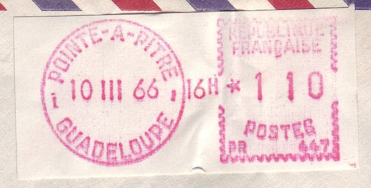 Meter cover Guadeloupe 1966 