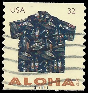 #4599 32c Aloha Shirts Surfers PNC Coil Single #S1111111 2012 Used