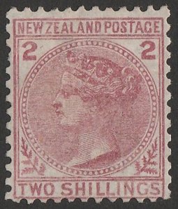 NEW ZEALAND 1874 QV 2/- deep rose. CP C7a cat NZ$1250+.