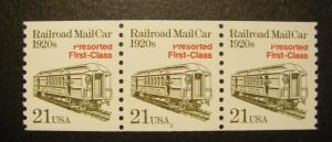 Scott 2265, 21 cent RR Mailcar, PNC3, #2, MNH BEAUTY