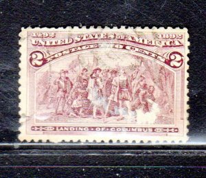 #231 2 CENT COLUMBIAN F-VF USED i