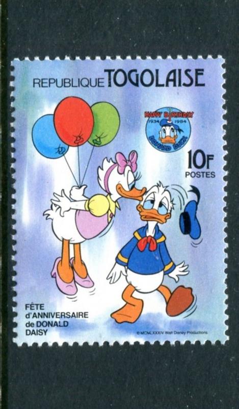 Togo 1234 Disney characters 50th Ann of Donald Duck 1984 x14668D