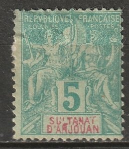 Anjouan 1892 Sc 4 MH* thin/some disturbed gum