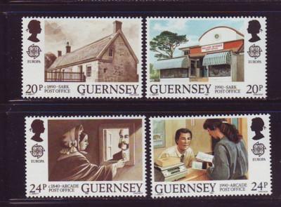 Guernsey Sc 422-5 1990 Europa stamp set mint NH