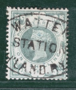 GB Scotland HIGHLAND RAILWAY QV SG.211 1s Green *WATTEN STATION* Oval BRRED101