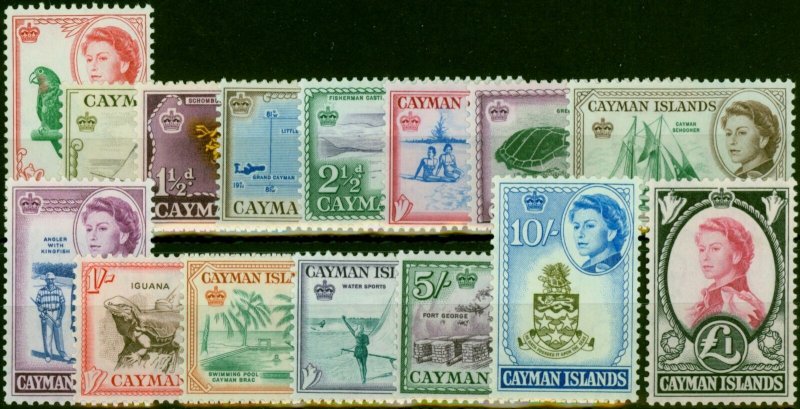 Cayman Islands 1962 Set of 15 SG165-179 Fine & Fresh LMM 