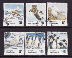 New Zealand-Sc#1008-13-used set-Birds-Antarctic Petrel-1990-