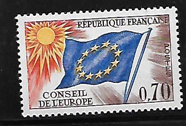 FRANCE, 1O15, MNH, FLAG IN ULTRAMARINE & YELLOW