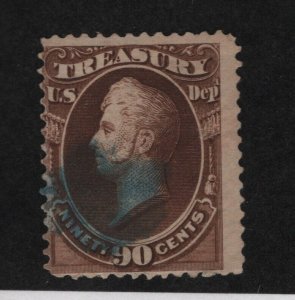 O113 used w/PSE cert blue cancel , small faults nice color cv $ 800 ! see pic !