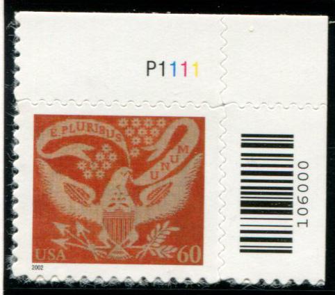 3646 US 60c Coverlet Eagle SA, MNH PNS