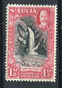 ST. LUCIA; 1930s early GV pictorial issue Mint hinged 1.5d. value