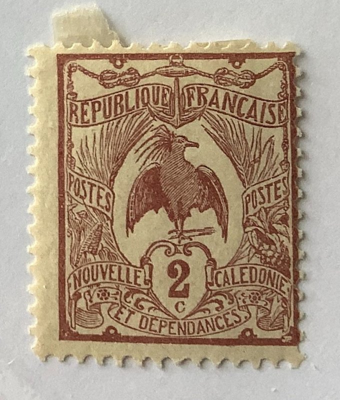 New Caledonia 1905 Scott 89 MH -  2c,  Bird, Kagu