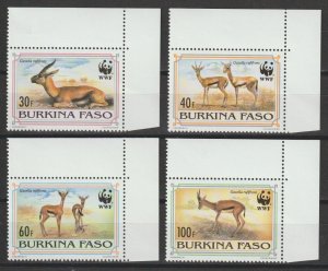 BURKINA FASO 1993 WWF SG 1070/3 MNH