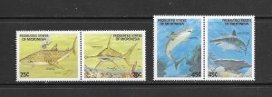 SHARKS - MICRONESIA  #77-80  MNH