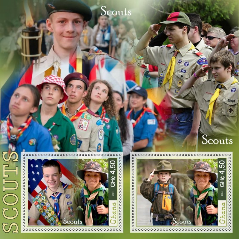 Stamps. Scouts 2024 year 1+1 sheets perforated  NEW