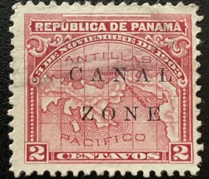 Canal Zone #10 Used Single Map L48