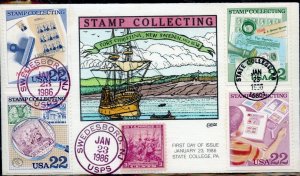 UNITED STATES 1986 STAMP COLLECTING COLLINS FIRST DAY COVER