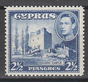 CYPRUS 1938 KGVI CASTLE 21/2PI