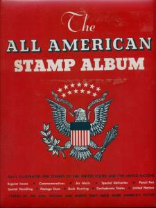 USED MINKUS ALL AMERICAN TWO-POST STAMP ALBUM, 1847-1977, GREAT PRICE!