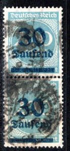 Germany Reich Scott # 249, used, pair, exp.h/s, Mi# 285