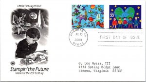 FDC 2000 SC #3414-3417 Postal Soc Commemorative - Anaheim CA - Pair - J2840