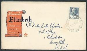 AUSTRALIA 1957 QEII 10d definitive commem FDC...........................38709