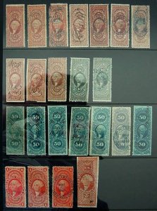 USA, Revenues Group lot, with some nice cancels