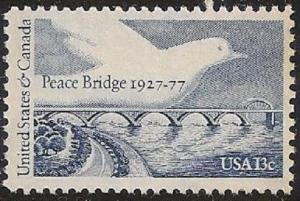 US 1721 Peace Bridge 13c single MNH 1977