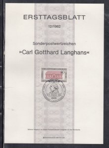 Berlin Scott 9N479 Ersttagsblatt FDC - Carl Gotthard Langhans