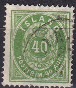 Iceland #14 F-VF Used  CV $225.00 (Z8155)