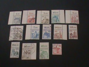 GERMANY 1977-79 USED SC 1231-1242  SET XF (263)  MARGIN #s OR CM