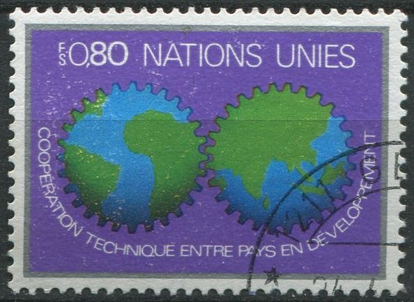 United Nations Geneva Sc#81 Used, 80c vio & multi,  (1978)