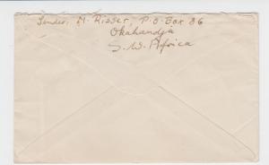 SOUTH WEST AFRICA 1948 AIRMAIL COVER TO USA, 1sh3d RATE (SEE BELOW)