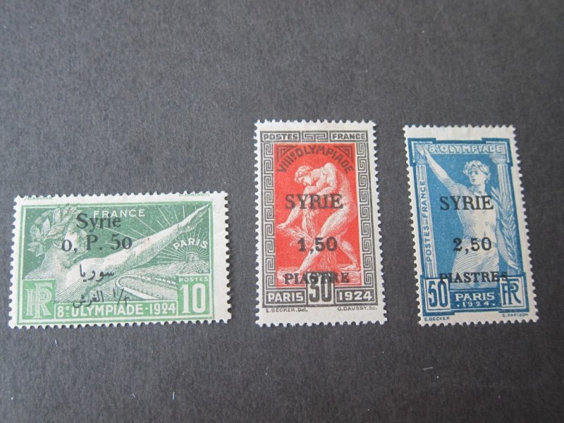 Syria 1924 Sc 166,168,169 some W/gum skips MH