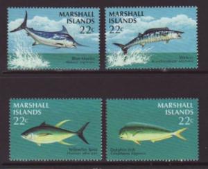 Marshall Islands Fish 124-127 Singles MNH VF