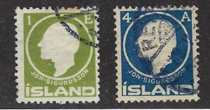 Iceland SC#86, 88 Used F-VF...Fill a nice spot!