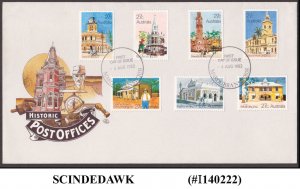 AUSTRALIA - 1982 HISTORIC POST OFFICES - 7V - FDC