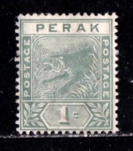 Malaya - Perak stamp #42, MH Partial Gum, Tiger