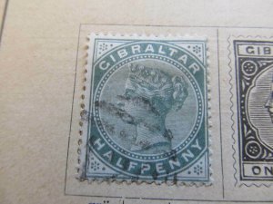 Gibraltar 1886-98 Wmk Crown CA 1⁄2p Fine Used Stamp A11P30F1-