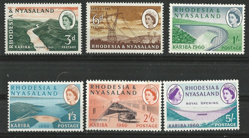 Rhodesia & Nyasaland # 172-77  Kariba Dam   (6)  Mint NH