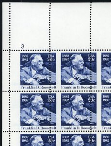 1950, Mint NH 20¢ - Full Misperforated Error Sheet - FDR Stamps - Stuart Katz