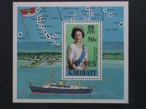 KIRIBATI-1982 -SPECIMENT SHEET-REMEMBER ALWAYS-QUEEN ELIZABETH II MNH-S/S VF