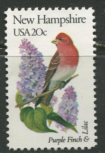 USA - Scott 1981 - State Birds & Flowers - 1982 - MNG - Single 20c Stamp